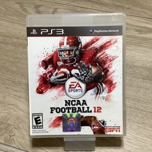 NCAA Football 12 Sony PlayStation 3 PS3‎ Game EA Sports Disc Manual Included